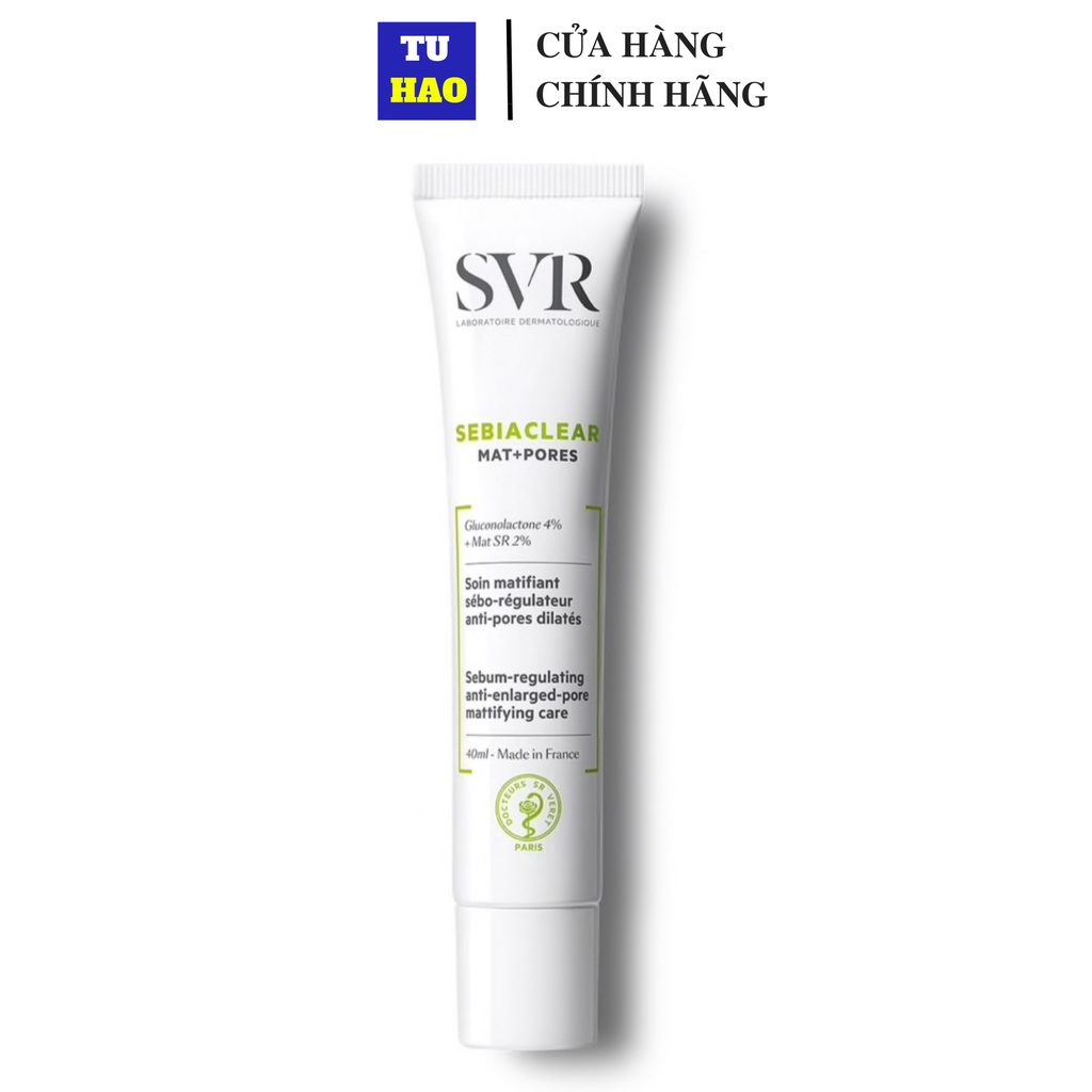 Kem dưỡng da làm giảm mụn SVR SEBIACLEAR Mat + Pores 40ml