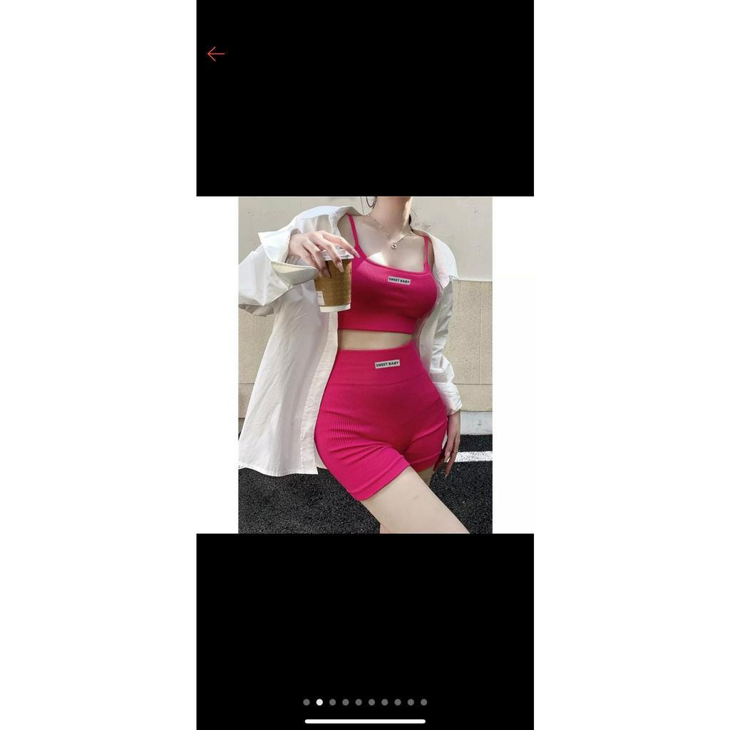 Bộ Đồ Tập Quần Áo Tập Gym Thể Thao Nữ Thông Thoáng Siêu Co Giãn ms 341