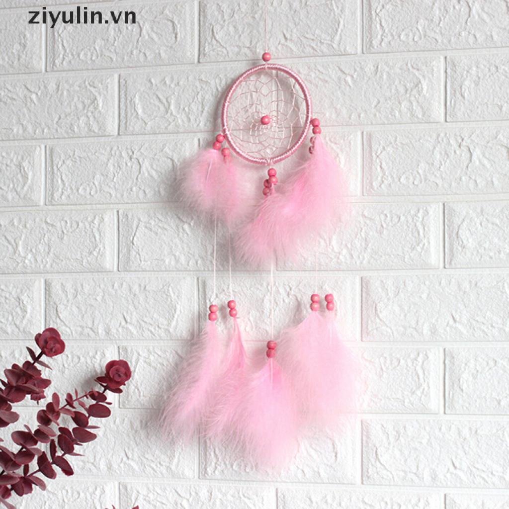 Dreamcatcher Đính Lông Vũ Thủ Công Treo Trang Trí Nhà Cửa / Xe Hơi