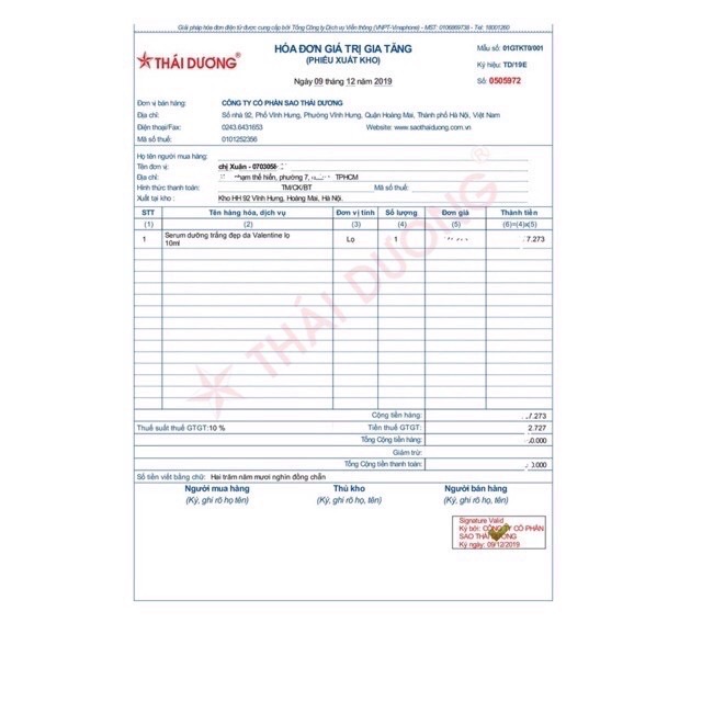 Serum Valentine đặc hiệu nám thái dương ( 10ml ) chính hãng