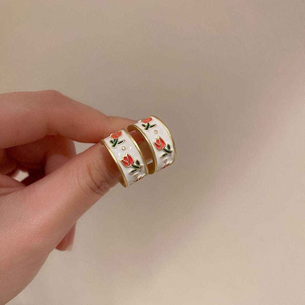 Bông Tai Hình Hoa Tulip Dáng Vuông Nhiều Màu Phong Cách Cổ Điển Thời Trang Cho Nữ