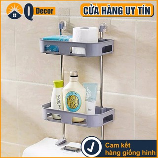 Kệ nhà tắm 2 tầng đa năng áp tường, kệ để toilet, kệ để bồn vệ sinh