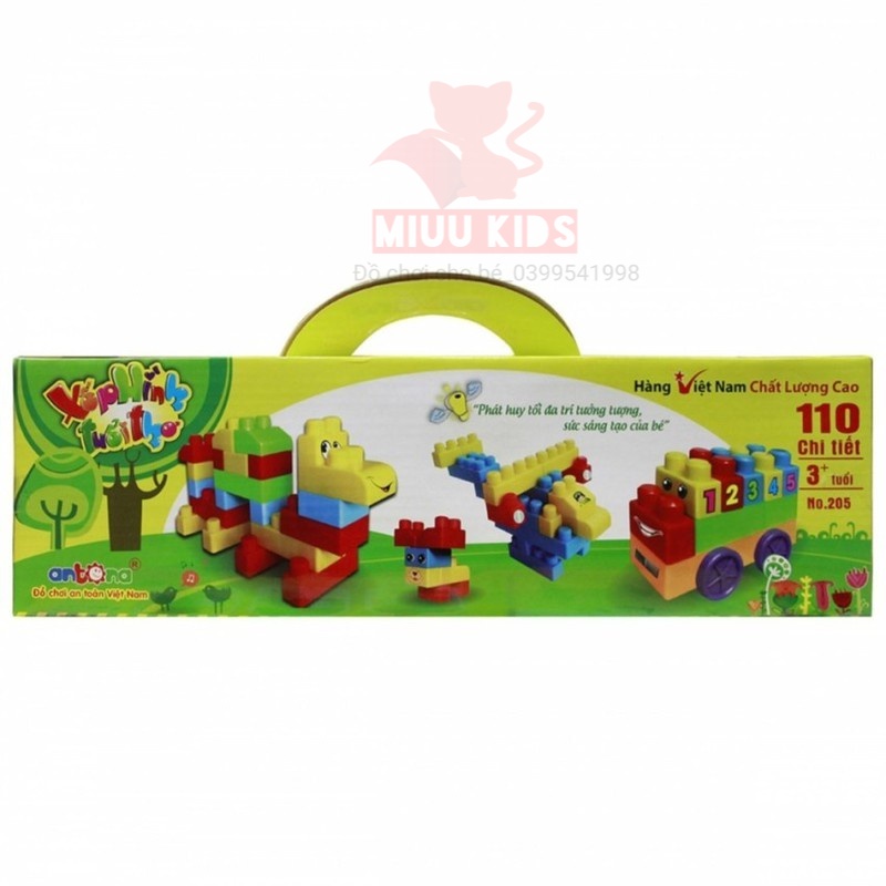 Đồ Chơi Xếp Hình Tuổi Thơ 110 Chi Tiết Antona Hàng Việt Nam An Toàn Cho Bé