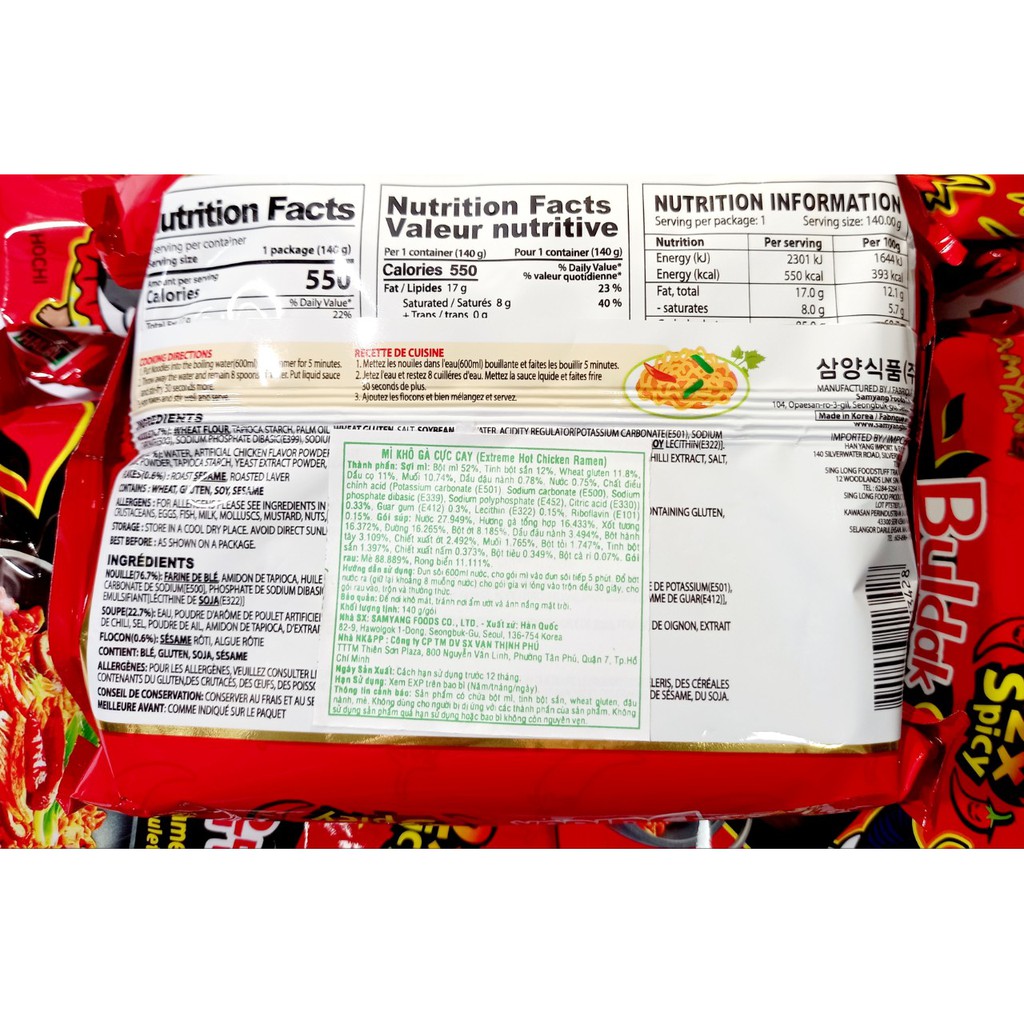 mì siêu cay hàn quốc samyang 2x ,140 gr gói | BigBuy360 - bigbuy360.vn