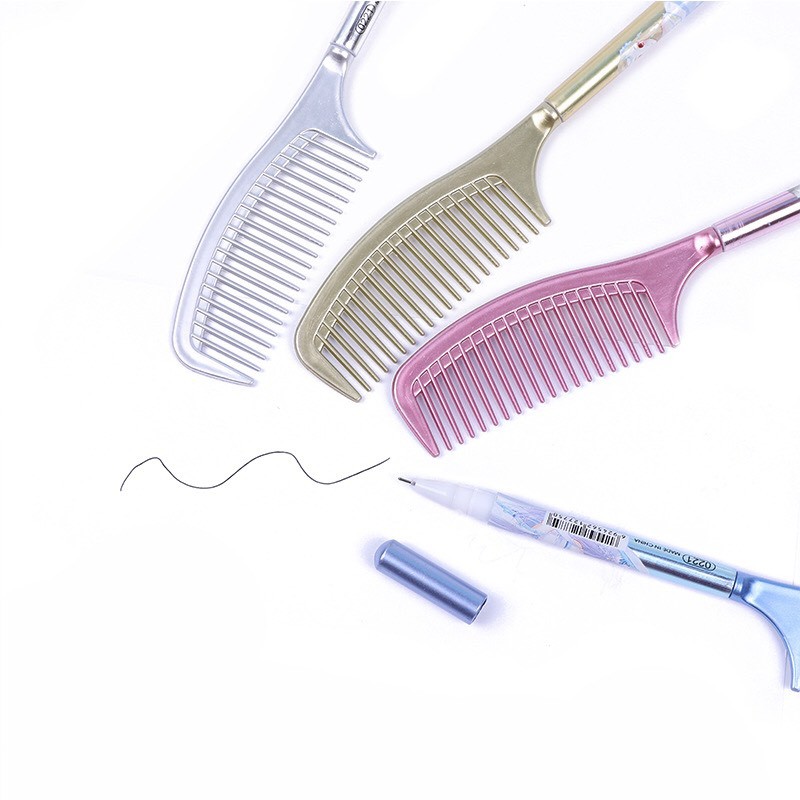 Bút gel đen, bút nước mực đen hình lược dễ thương_bút bi cute cho học sinh