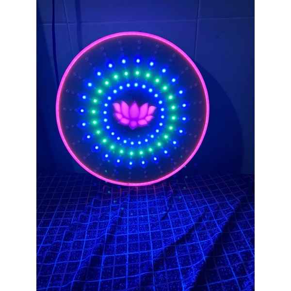 Đèn hào quang mới hot trend có viền led neon, siêu mỏng, chớp 24 kiểu, độc lạ
