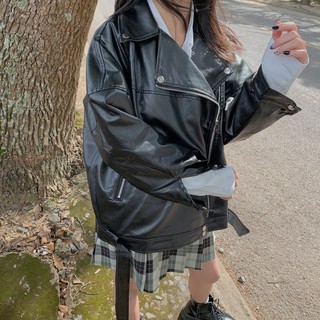 Áo khoác da có đai JB96 1994closet