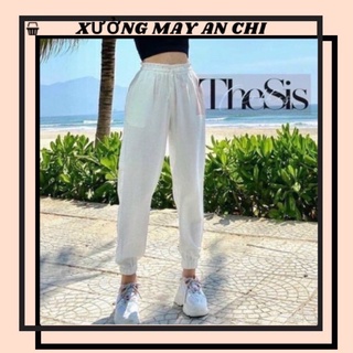Quần đũi tơ nữ Bomber cạp chun, quần đũi bom nữ bo gấu UNISEX chất đũi mát mẻ