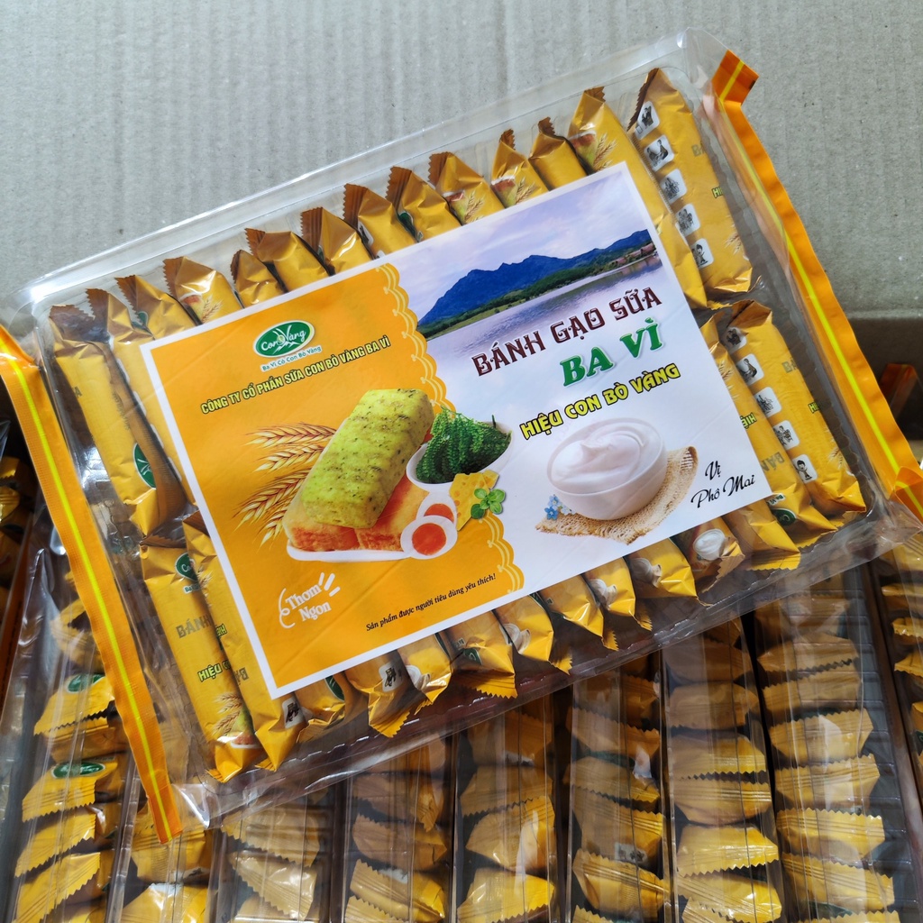 Bánh Gạo Sữa Ba Vì Con Bò Vàng Vị Phô Mai 250g