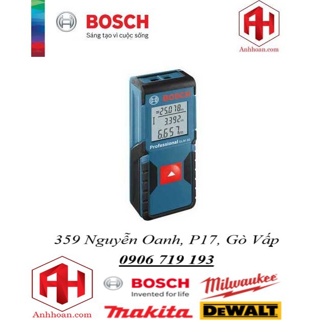 Máy đo khoảng cách laser Bosch GLM 30