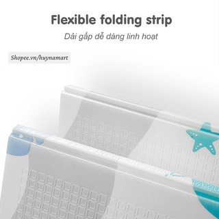 Thảm trải sàn xốp XPE 2 mặt phủ Silicone Hàn Quốc mẫu đẹp chống thấm tuyệt đối, chống ngã, cho bé tập bò kèm túi 1m8- 2m