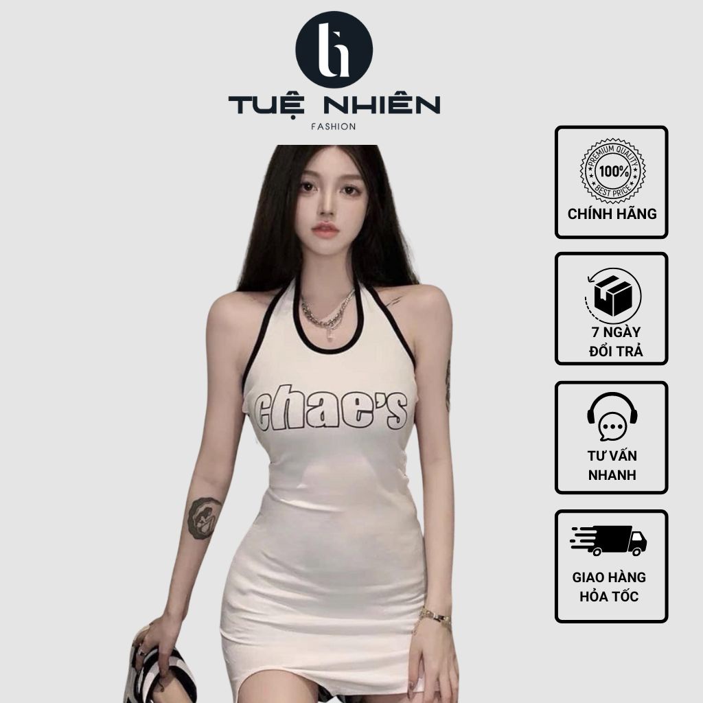Váy body sexy, đầm body yếm tôn dáng - Tuệ Nhiên - Fashion