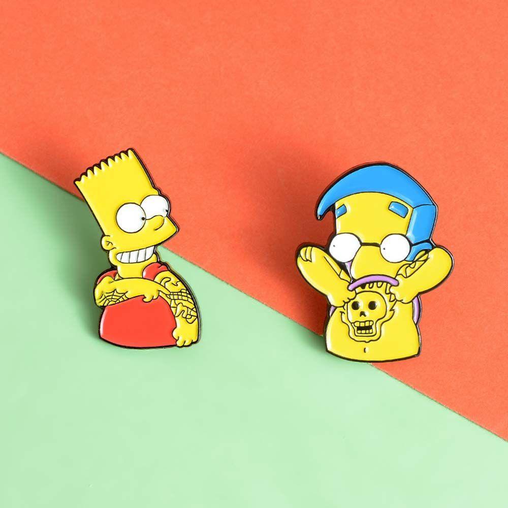 Ghim Cài Áo Kim Loại Hình Simpson Vui Nhộn