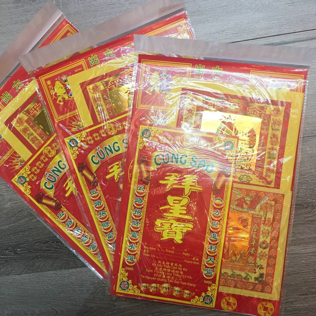 Giấy cúng SAO Cửu Diệu Tinh Quân