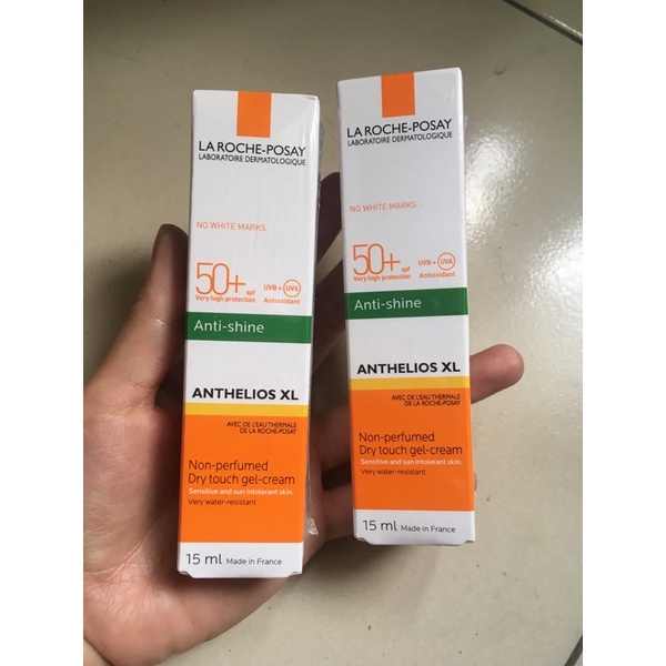[ Date xa] Kem chống nắng La Roche Posay Anthelios XL Anti-Shine vạch xanh lá  50ml 15ml, Invisible Fluid 50ml | BigBuy360 - bigbuy360.vn