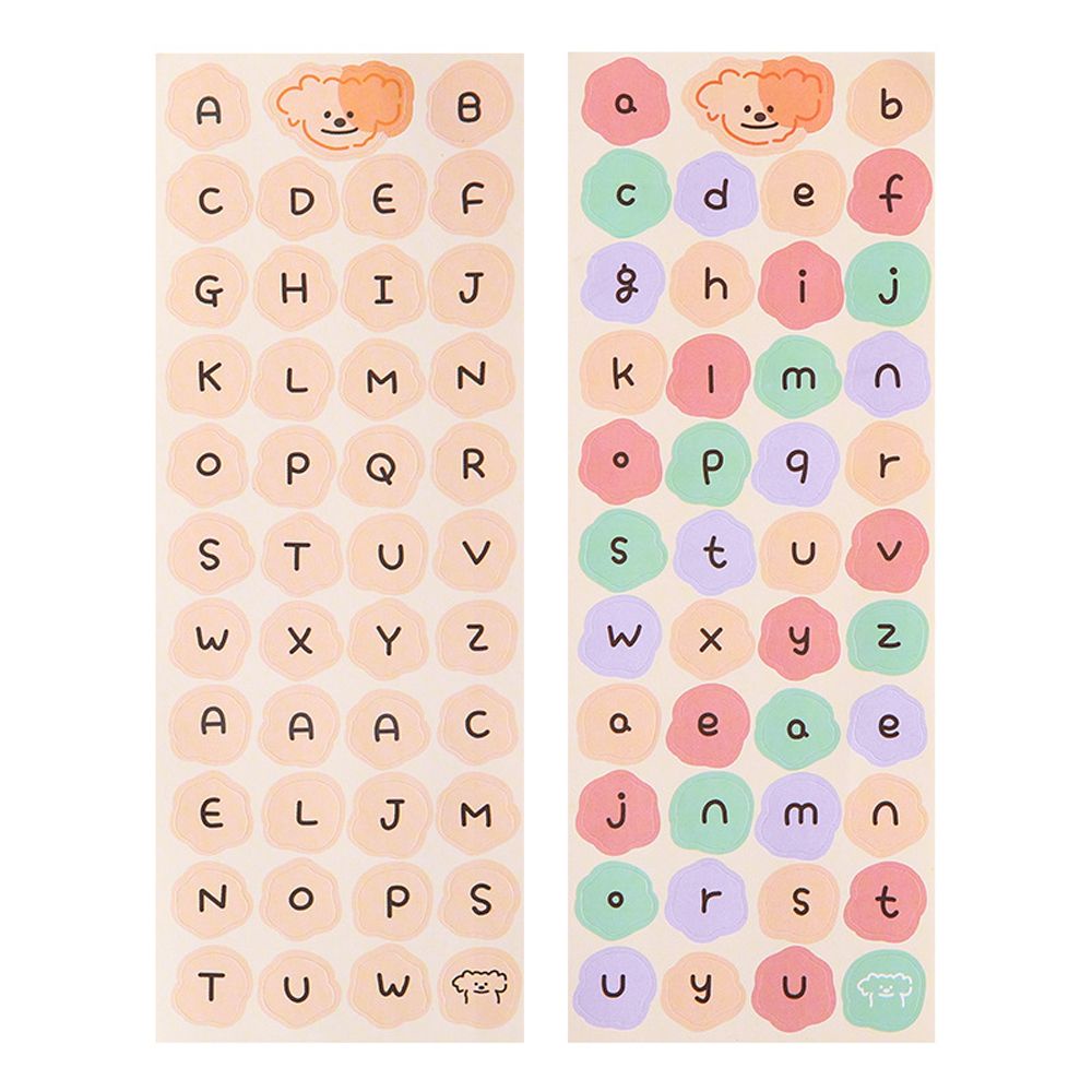 Miếng dán trang trí hình chữ cái tiếng anh hoạt hình phong cách hàn quốc diy