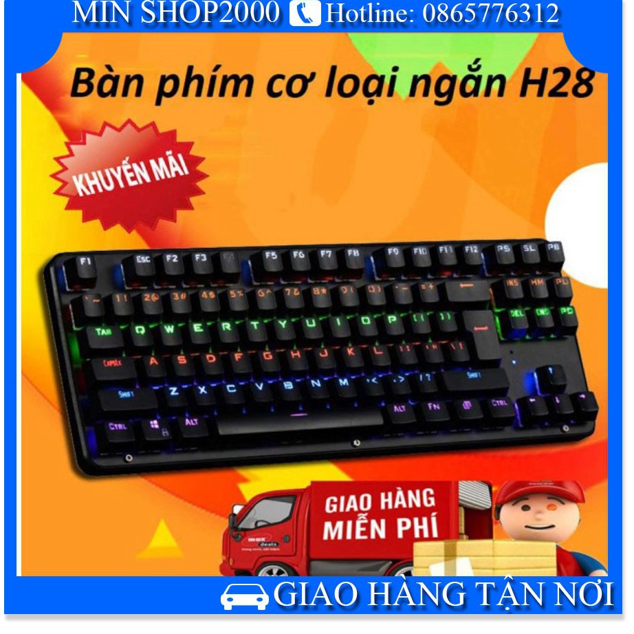 Bàn phím cơ giá rẻ,Bàn phím cơ loại ngắn H28