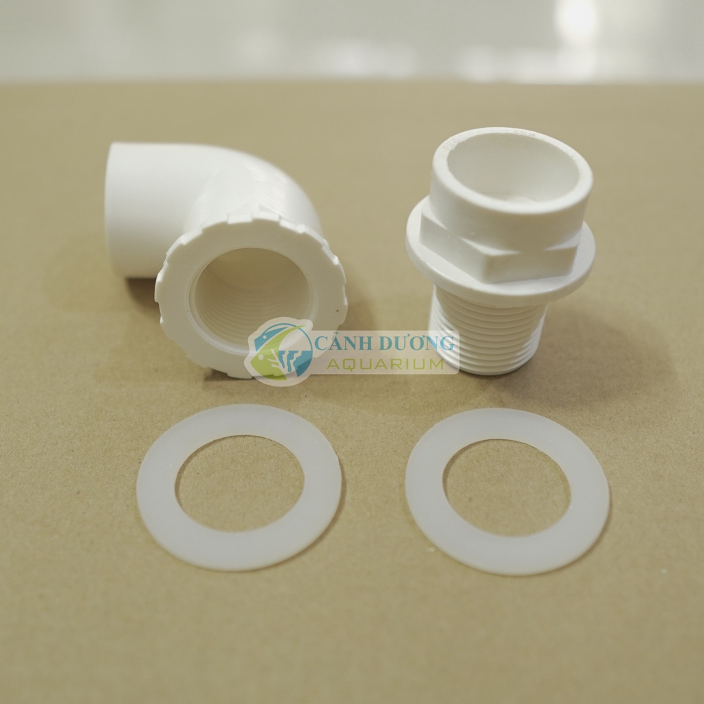 Nối răng trong góc 90 độ, răng ngoài U-PVC Phi 32-25-20 chuyên dùng cho hồ cá