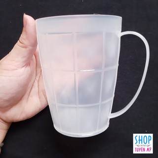 Ly nhựa trắng đục có quai cầm - 330ml