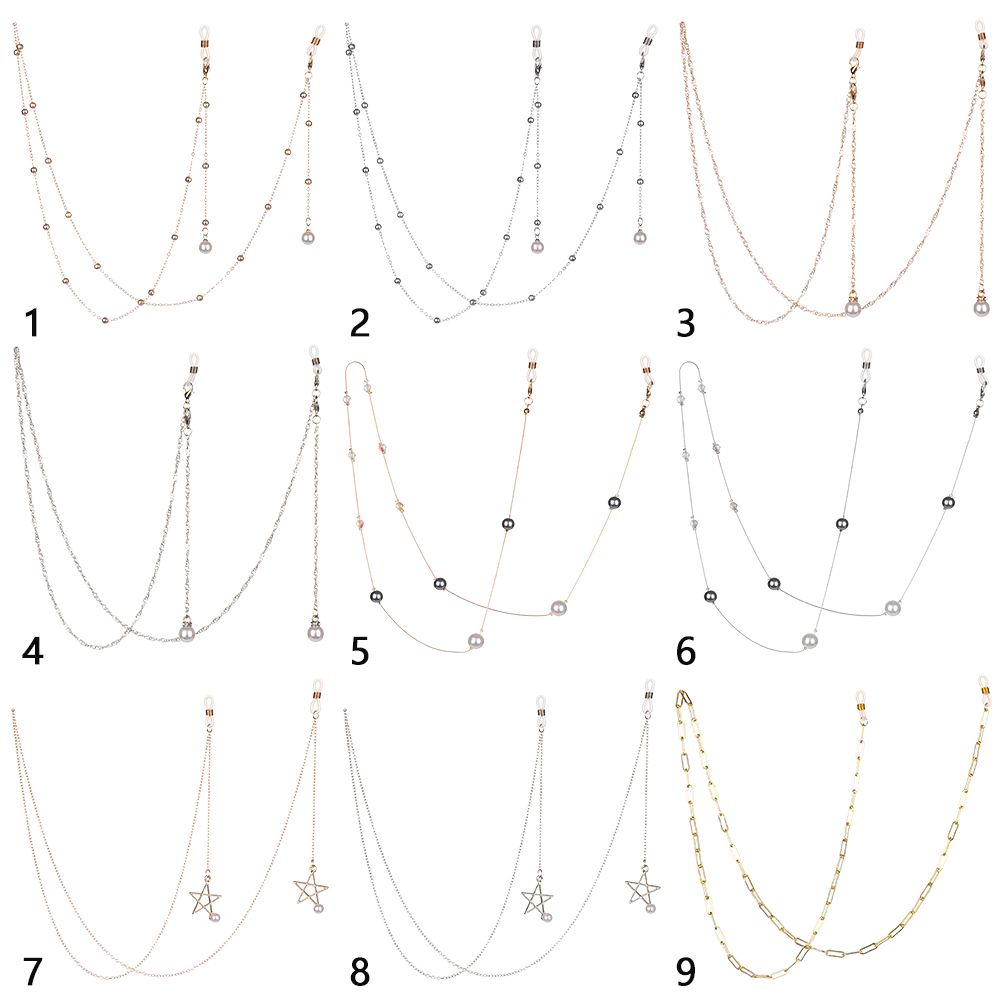Dây Đeo Mắt Kính Đính Ngọc Trai Giả Thời Trang Nam Nữ