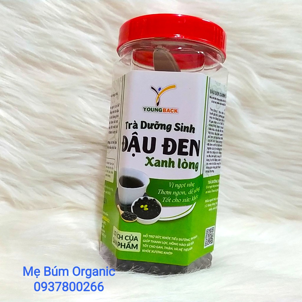 Trà Dưỡng Sinh Đậu Đen Xanh Lòng Youngback (Hủ 400g). Vị Ngọt Nhẹ ,Thơm Ngon Dễ Uống, Tốt Cho Sức Khỏe.