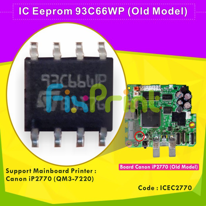 Máy In Eprom Ic Canon Ip2770 Ic Ip2770 Eeprom Resetter Counter Ip 2770 Ic 93c66wp