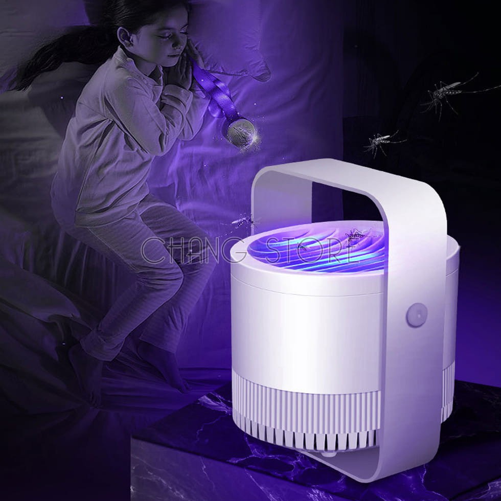 Đèn bắt muỗi Mosquito Killer Lamp Xoay 360 Cao Cấp, Đèn Bắt Muỗi Cảm Ứng Ánh Sáng, Quạt Hút Siêu Mạnh