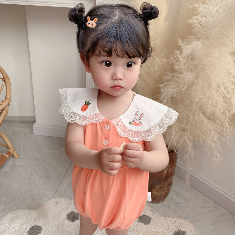 Áo liền quần bé gái phối ren đáng yêu | BigBuy360 - bigbuy360.vn