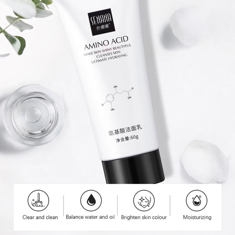 Sữa Rửa Mặt 60g Chứa Amino Acid Làm Sạch Sâu Dưỡng Ẩm Kiểm Soát Dầu Hỗ trợ giảm mụn