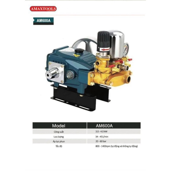 [Giá sốc] Đầu rửa xe Amaxgold Am600A 5HP 3.0kw-4.0kw