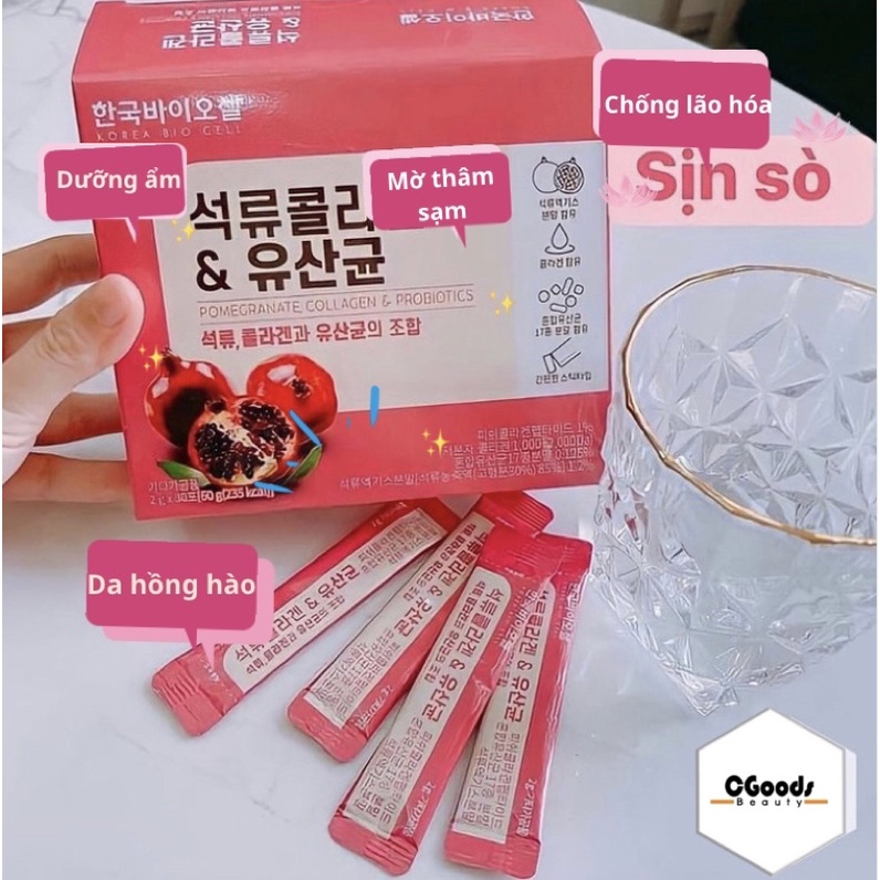 Collagen Lựu Đỏ Bio Cell Hàn Quốc Dạng Bột