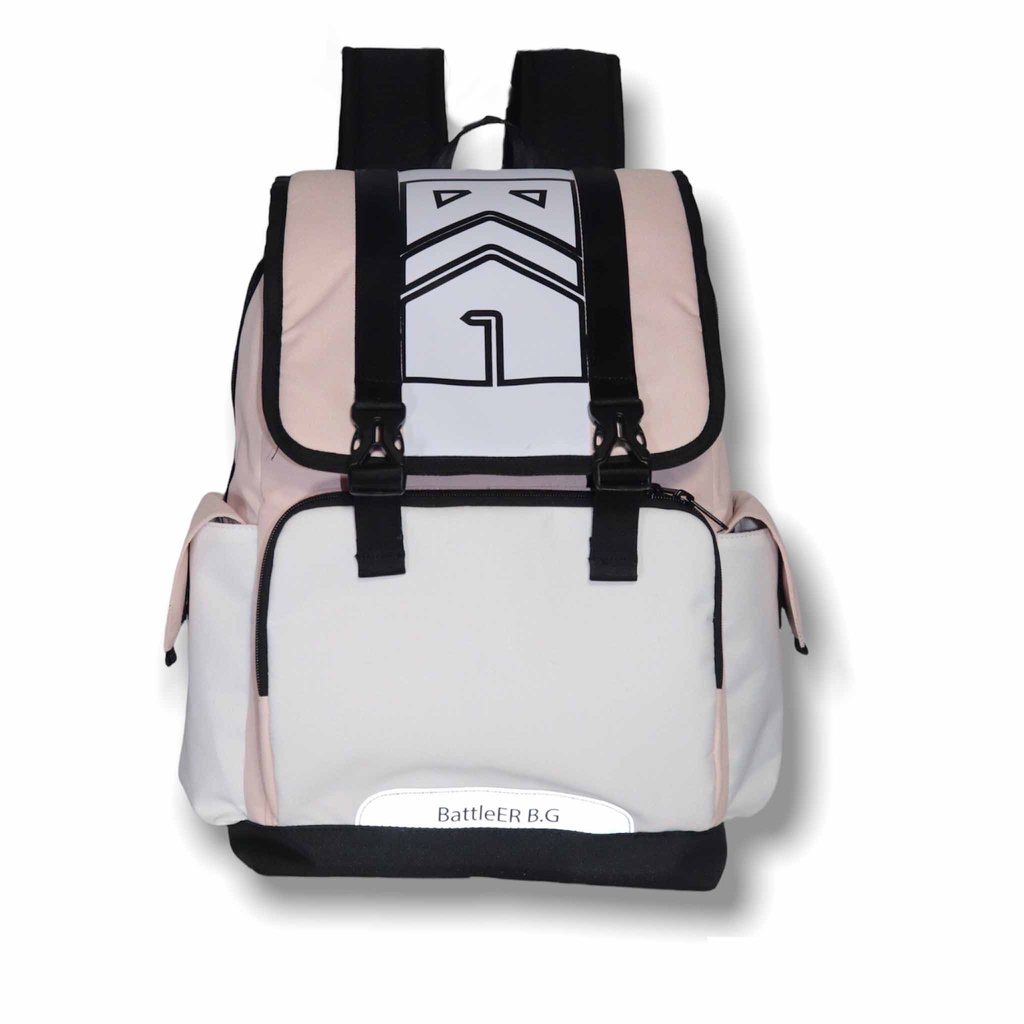 Balo đi học BATTLE ER B.G mẫu x006 pink thời trang Unisex Streetwear Backpack