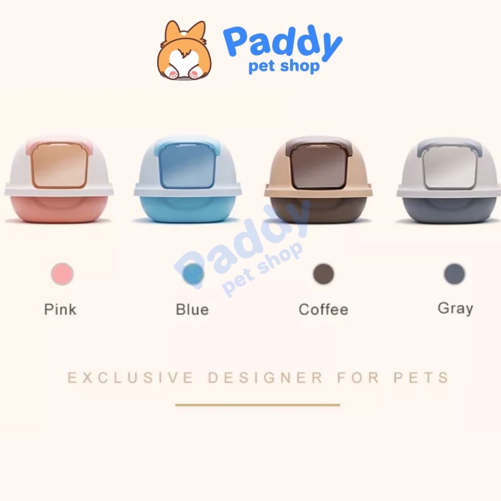 Nhà Vệ Sinh Mèo Pakeway OVAL Nắp Gập