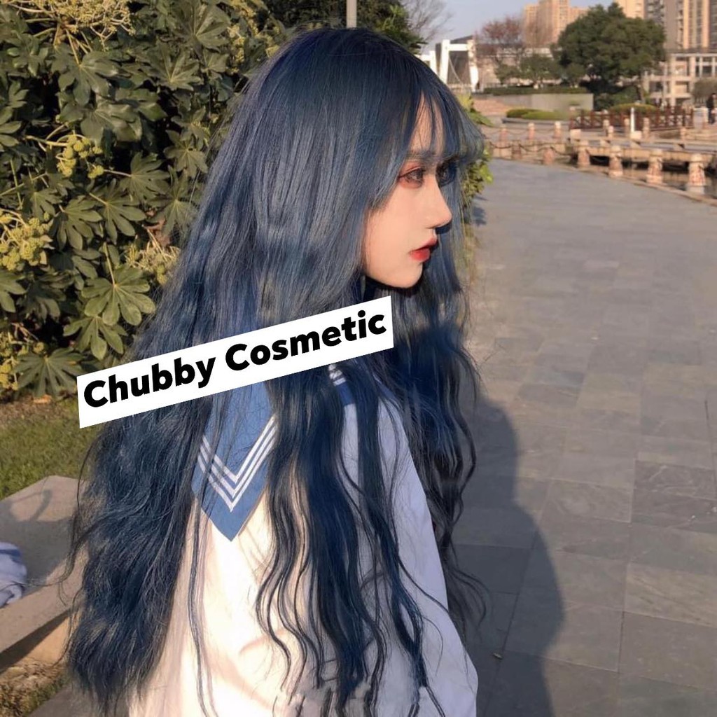 [KHÔNG TẨY] Thuốc nhuộm tóc màu Xanh Dương Đen Khói + TẶNG trợ dưỡng | BigBuy360 - bigbuy360.vn