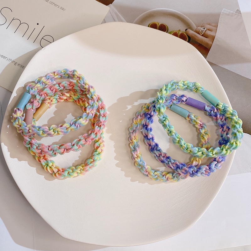 Dây Cột Tóc Dạng Xoắn Nhiều Màu Thời Trang Dành Cho Nữ