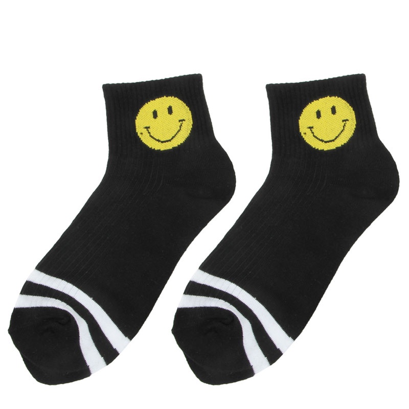 Vớ Thể Thao Họa Tiết Mặt Cười Hoạt Hình Phong Cách Hàn Quốc Cho Nam Và Nữ