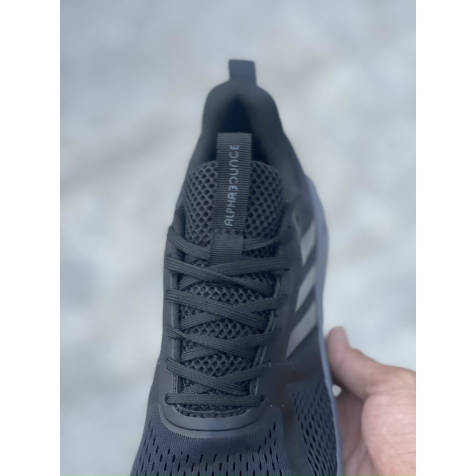 Giày thể thao sneaker alphabounce 2022 siêu nhẹ trẻ trung đen đế đen