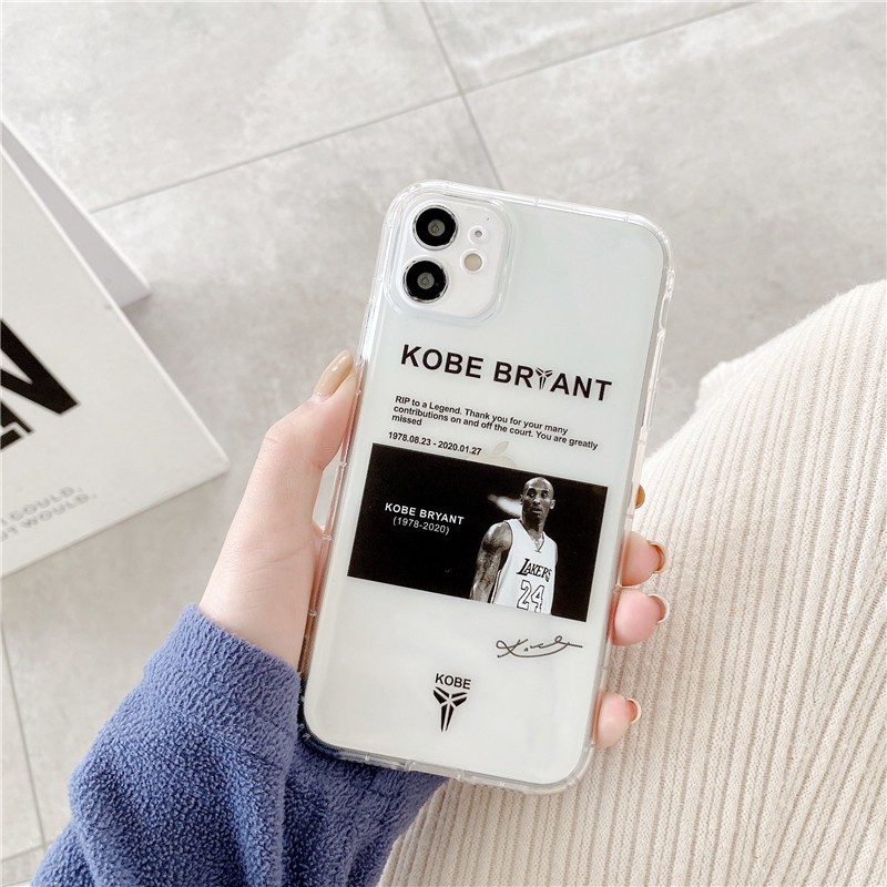 Ốp Điện Thoại Silicon Mềm Trong Suốt Hình Cầu Thủ Bóng Rổ Kobe Bryant Nba Cho Iphone 12 Mini 11 Pro Max 7 8 Plus X Xr Xs Se2