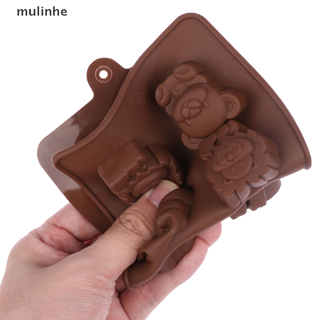 1 Khuôn Silicon Làm Bánh Kẹo 15 Lỗ Hình Sư Tử Hoạt Hình Dễ Thương