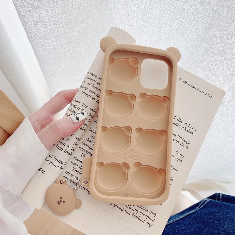 Dễ Thương Ốp Điện Thoại Silicon Dẻo Họa Tiết Hoạt Hình Chú Gấu Vui Nhộn Cho Iphone 11 12 Pro Max 6 7 8 Plus X Xr Xs Max | BigBuy360 - bigbuy360.vn