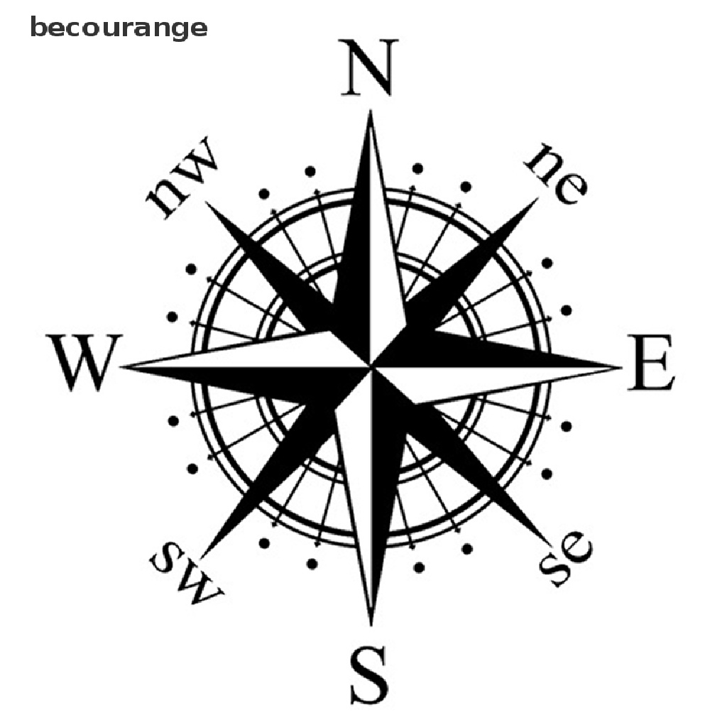 Miếng Dán Trang Trí Xe Hơi Hình La Bàn Kích Thước 15cm x