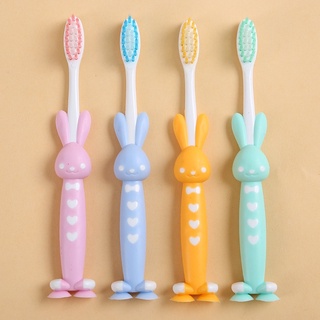 Set 4 Bàn chải hình thú cho bé có đế hít