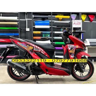 Tem rời vario 150 cá chép dán xe đỏ
