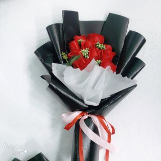 Hoa hồng sáp thơm giấy hàn 10 bòng