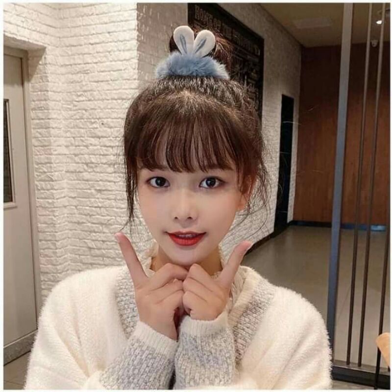 Dây buộc tóc tai thỏ thời trang cho giới trẻ nhiều màu cực cute dễ thương