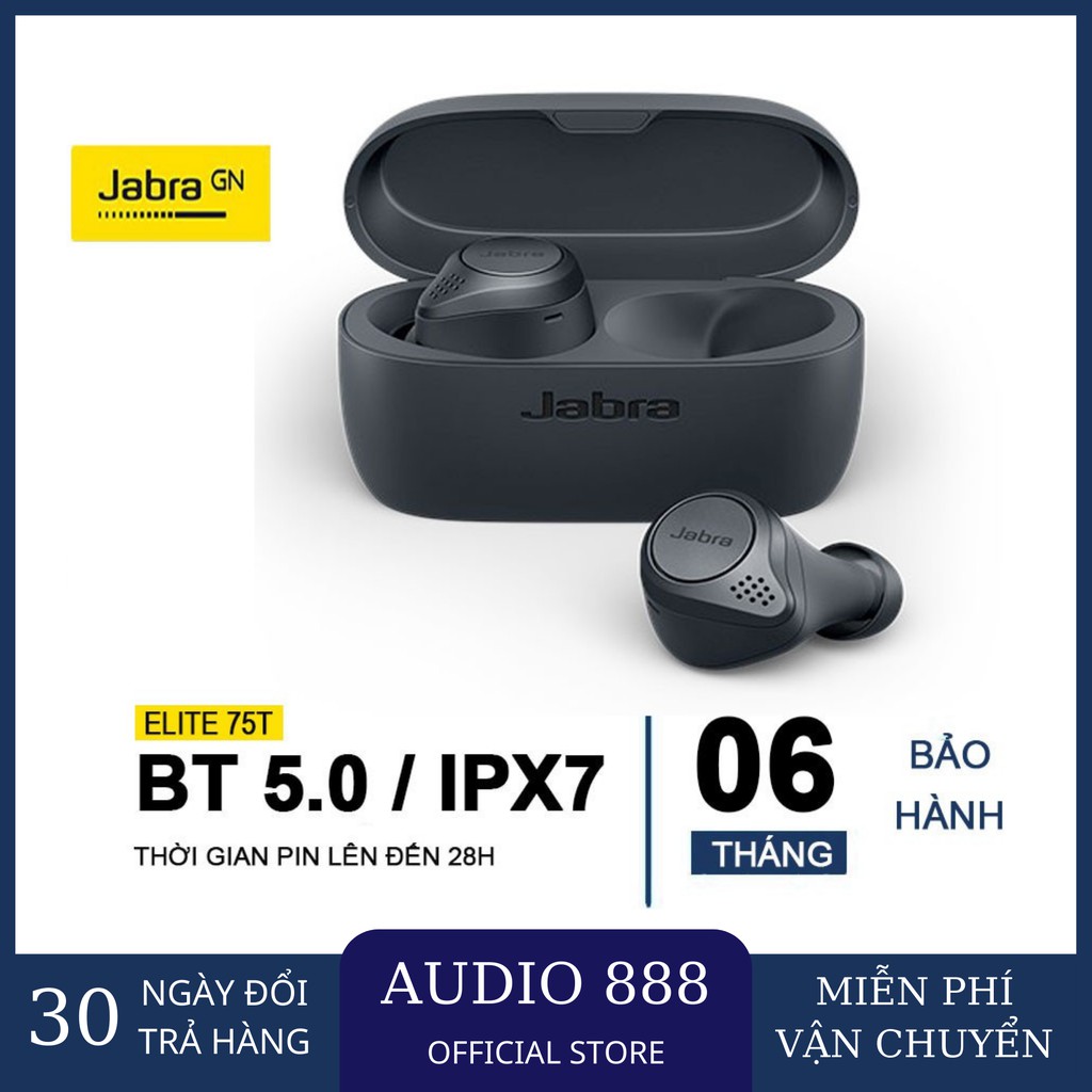 Tai Nghe Bluetooth True Wireless JABRA Elite 75T Wireless Charging Sạc Không Dây {BẢO HÀNH ĐỔI MỚI} | BigBuy360 - bigbuy360.vn