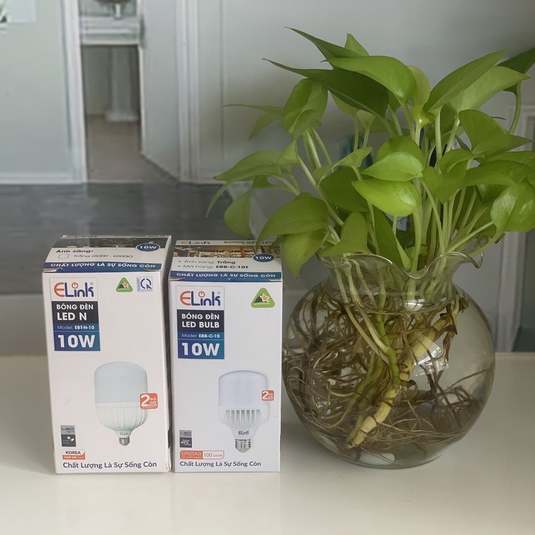 Bóng Đèn Led Trụ Nhôm ELink Cao Cấp 10W, Ánh Sáng Vàng, Thiết Kế Trụ Nhôm Giúp Tản Nhiệt Nhanh
