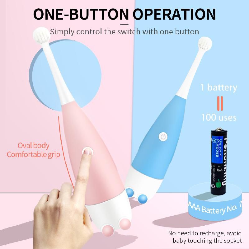 [Hàng mới về] Bàn chải đánh răng điện tự động bằng silicon dành cho trẻ em