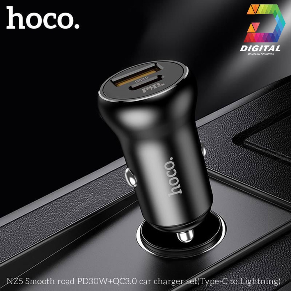 Tẩu Sạc Nhanh Đa Năng Hoco NZ5 Chính Hãng ( Sạc Nhanh PD 30W, QC3.0 )