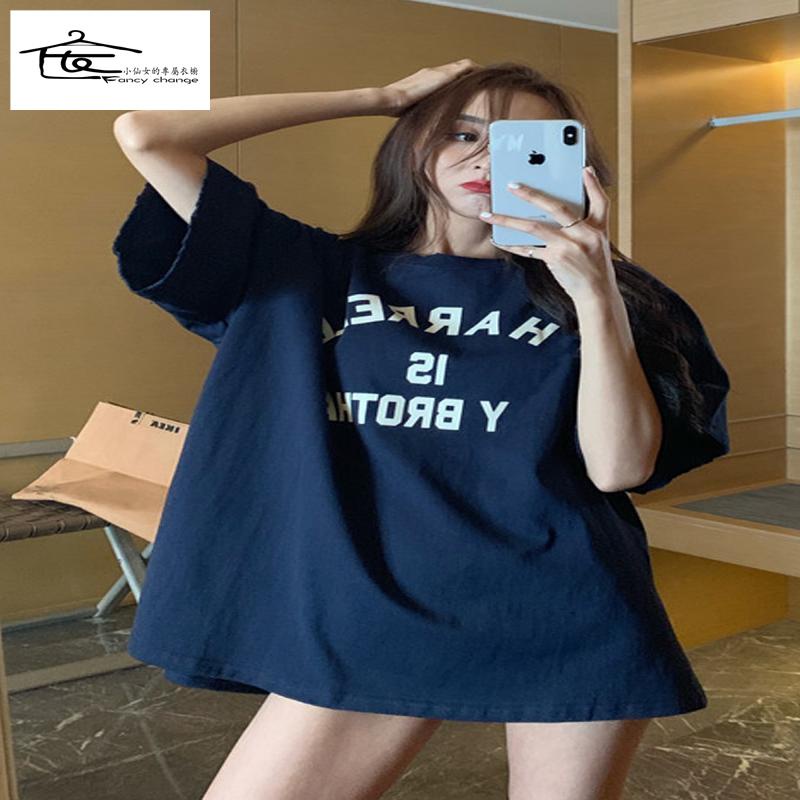 Áo Thun Ngắn Tay Dáng Rộng In Chữ Phong Cách Retro Thời Trang Mùa Hè Cá Tính